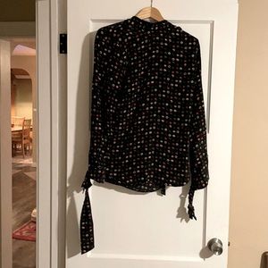 Equipment Aurora Tie Sleeve Silk Blouse